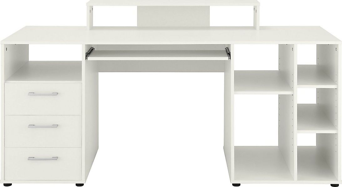 VOGL Möbelfabrik Schreibtisch Timra, Tastaturauszug, Aufsatz & Towerfach, B günstig online kaufen