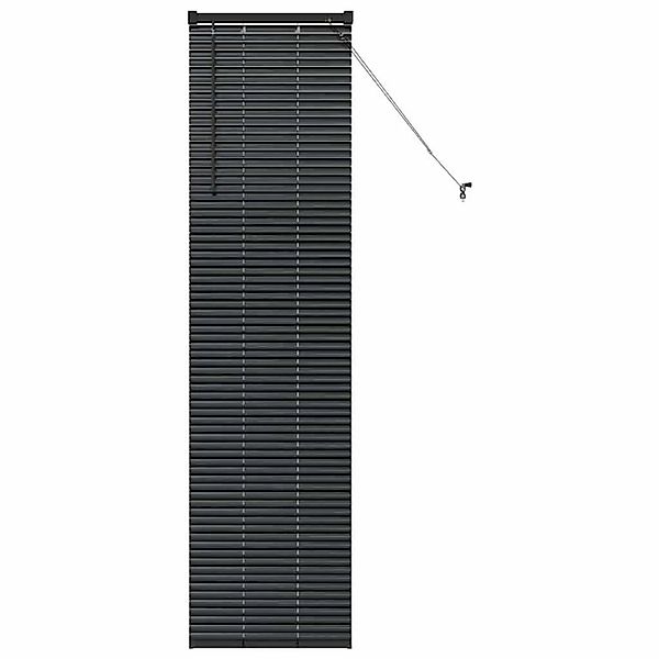vidaXL Balkenjalousien mit Vorhängen Schwarz 175 x 40 cm Aluminium 42006135 günstig online kaufen