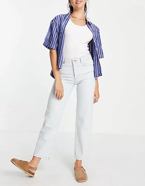 Selected Femme – Kate – Jeans aus Bio-Baumwolle mit hohem Bund und geradem günstig online kaufen