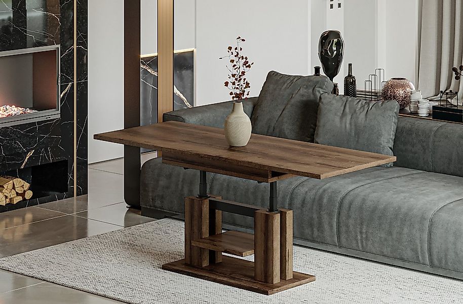 Endo-Moebel Couchtisch Endo Couchtisch Iso 110 / 170 höhenverstellbar erwei günstig online kaufen