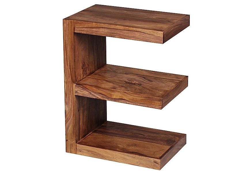 KADIMA DESIGN Beistelltisch Beistelltisch MUMBAI Massivholz E Cube 60cm hoc günstig online kaufen