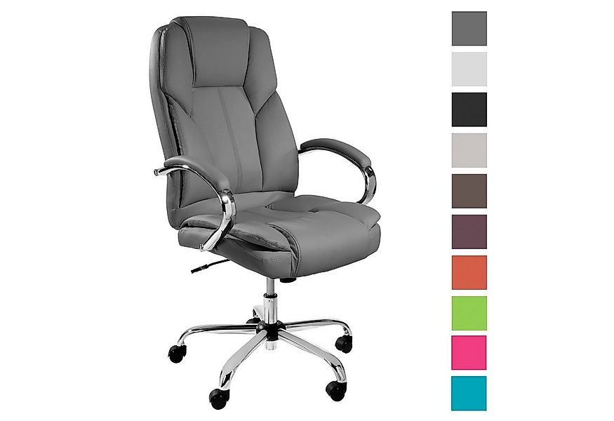 TPFLiving Chefsessel Dallas mit abgebremsten Rollen (XXL Bürostuhl ergonomi günstig online kaufen