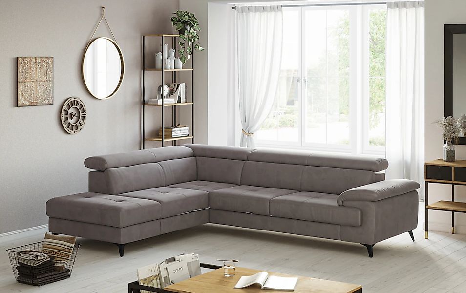COTTA Ecksofa "Astra L-Form, B: 286 cm" mit Kopfteilverstellung, optional B günstig online kaufen