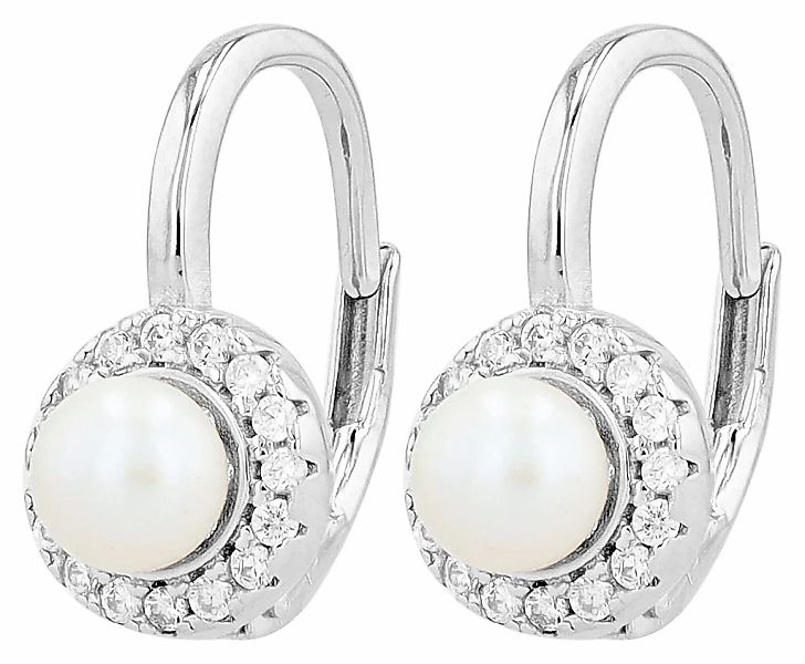 Adelia´s Klappcreolen "Damen Ohrringe – Klappcreole aus 925 Silber mit Süßw günstig online kaufen