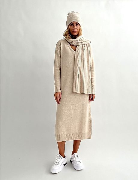 Zuckerwatte Strickmütze mit Umschlag aus Merinowolle mit Viskose und Cashme günstig online kaufen