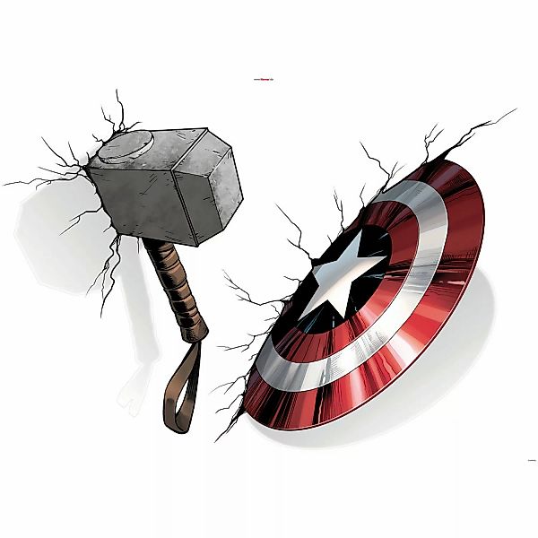 Komar Deko-Sticker Avengers Hammer 100 x 70 cm günstig online kaufen