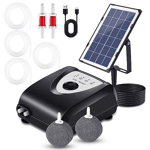 BlingBin Solarpumpe 2.5W Solar-Teich-Oxygenator-Teichluftpumpe Solar-Teichb günstig online kaufen