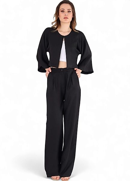 fashionshowcase Palazzohose Damen Stoffhose in Leinenoptik günstig online kaufen
