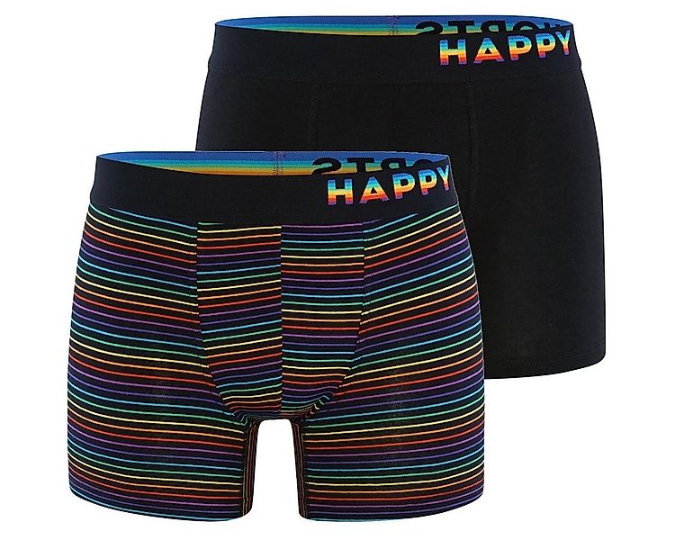 HAPPY SHORTS Retro Pants 2-Pack Trunks Rainbow Stripes günstig online kaufen