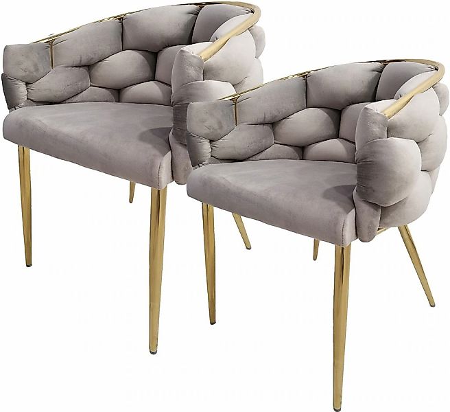 Kayoom Polsterstuhl "Stuhl Grace 125 2er-Set, Gestell aus Eisen, bequem gep günstig online kaufen