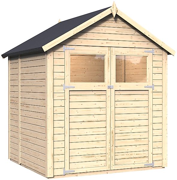 Alpholz Gerätehaus Holz Alisha, BxT: 202x191 cm, in Naturbelassen Inkl. Fuß günstig online kaufen