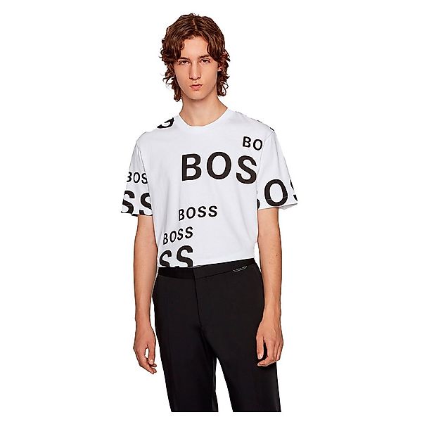 Boss Tiburt Kurzärmeliges T-shirt L White günstig online kaufen