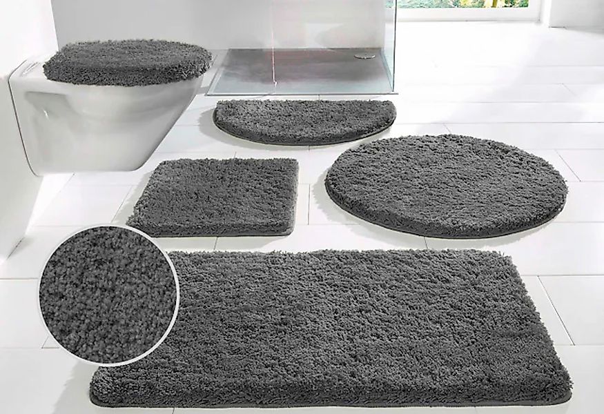 my home Badematte »Sanremo, Badvorleger, Badezimmer Teppich, sehr weich«, r günstig online kaufen