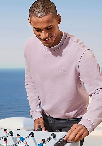 John Devin Sweatshirt, mit besonderer Waschung, kleine Logostickerei vorn günstig online kaufen