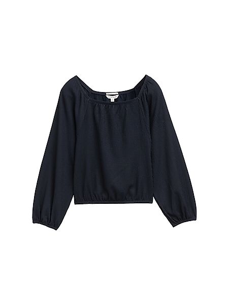 TOM TAILOR Langarmbluse Cropped Bluse mit günstig online kaufen