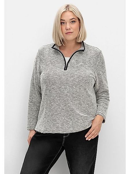 Sheego Sweatshirt Große Größen in weicher Bouclé-Qualität, mit Troyerkragen günstig online kaufen