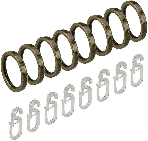 Liedeco Gardinenring, Gardinenstangen, (Set, 8-St., mit günstig online kaufen