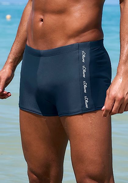 s.Oliver Boxer-Badehose mit Markenschriftzügen günstig online kaufen
