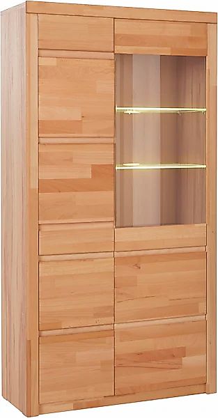 OTTO home Vitrine "Silkeborg" teilmassiv, schöne grifflose Optik günstig online kaufen