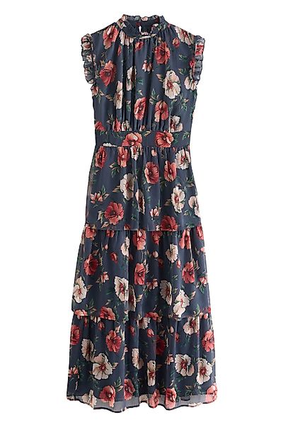 Next Maxikleid Hochgeschlossenes, gestufes Maxikleid mit günstig online kaufen