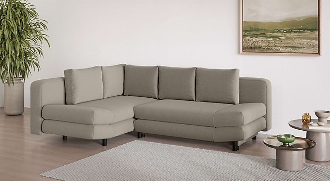 Home affaire Ecksofa »LENNARA Schlafsofa mit Bettkasten, Maße B/T/H: 234/17 günstig online kaufen