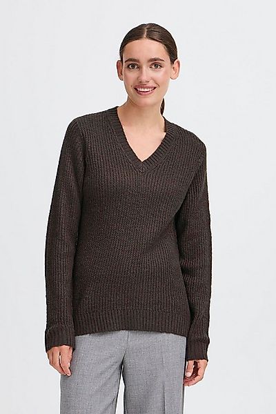 OXMO V-Ausschnitt-Pullover OXFSinvi Modischer Grobstrick-Pullover mit V-Aus günstig online kaufen