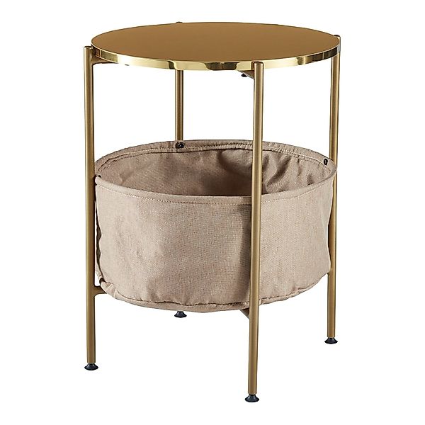 en.casa Beistelltisch, »Suonenjoki« Kaffetisch 59x47cm Goldfarben günstig online kaufen