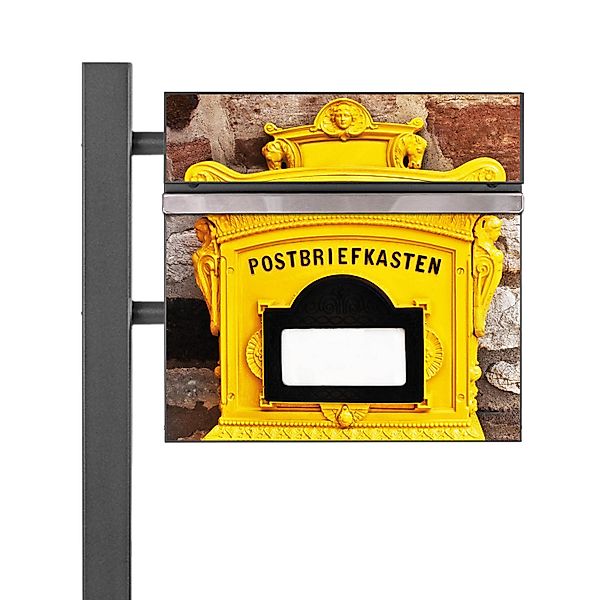 Banjado Standbriefkasten Anthrazit 45x120x16.5cm Groß Inkl. Montagematerial günstig online kaufen