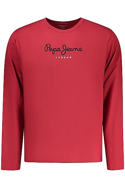 Pepe Jeans T-Shirt Herren Langarmshirt Rot - Nachhaltige Baumwolle günstig online kaufen