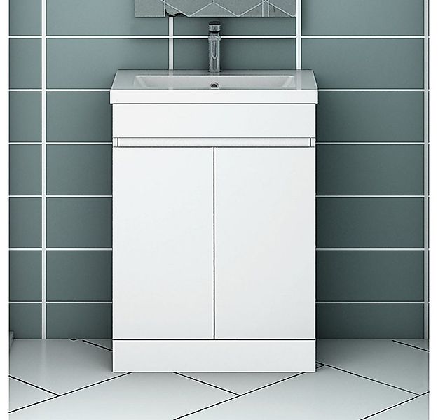 Aica Sanitär Waschtisch Waschtisch Badmöbel Set Waschbecken mit Unterschran günstig online kaufen