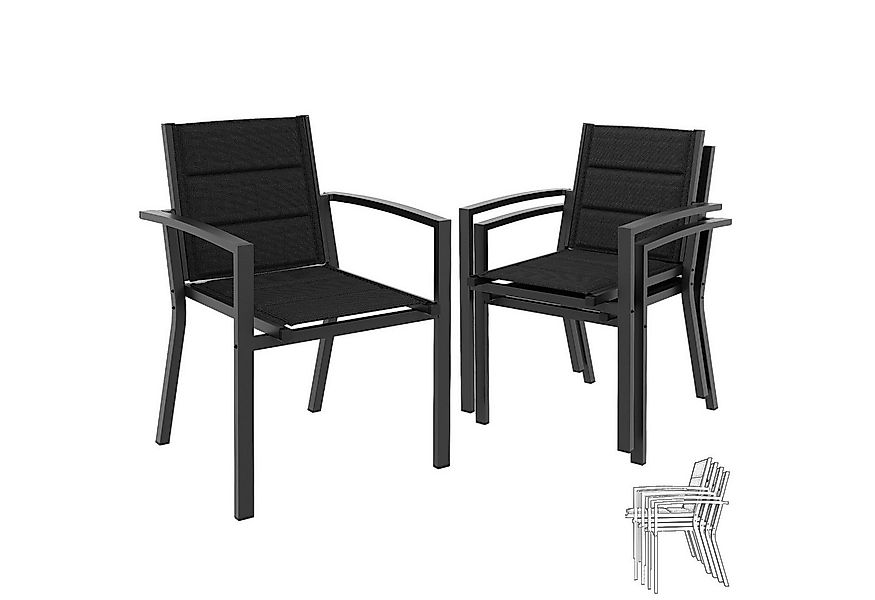 GUNJI Gartenstuhl Stapelstühle, Bequem, Korrosionsbeständigkeit Garten-essg günstig online kaufen