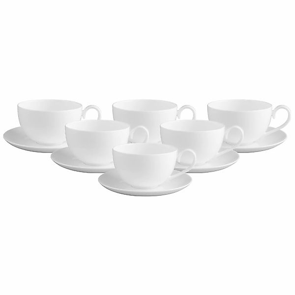 Villeroy & Boch Tasse "Kaffeetassen mit Untertassen Royal 200 ml weiß" günstig online kaufen