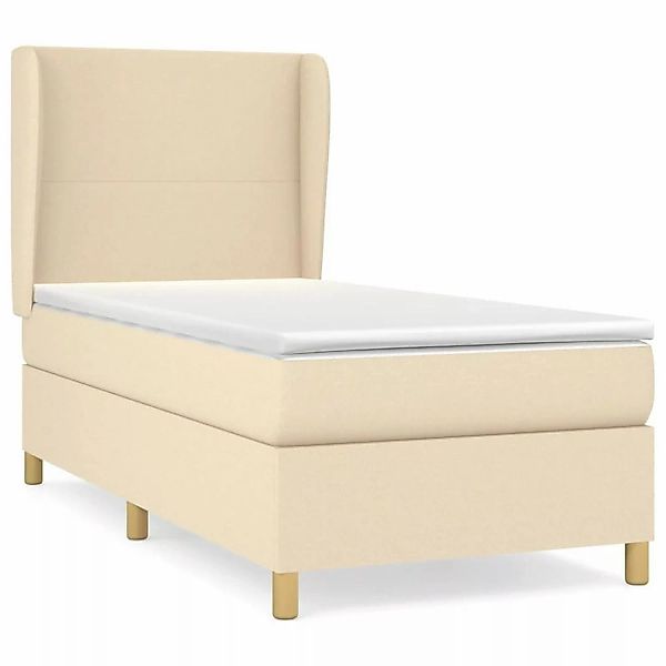 vidaXL Boxspringbett mit Matratze Creme 80x200 cm Stoff1376603 günstig online kaufen