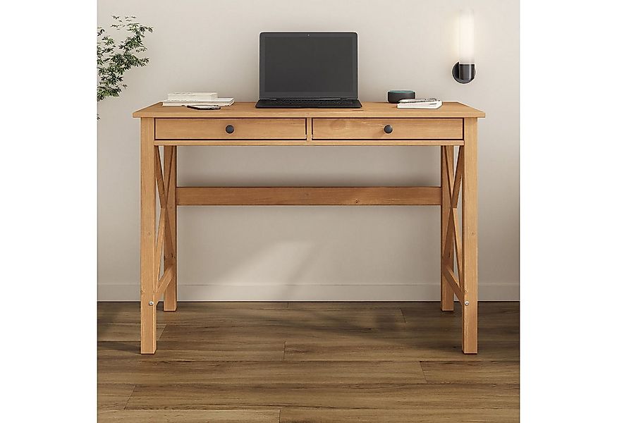 IDIMEX Schreibtisch ADRIAN, Bürotisch mit 2 Schubladen aus Massivholz, Comp günstig online kaufen