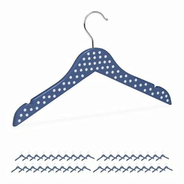relaxdays 40 x Kinderkleiderbügel blau günstig online kaufen