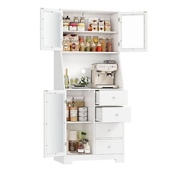 HOMECHO Küchenbuffet Küchenschrank mit Arbeitsplatte mit günstig online kaufen