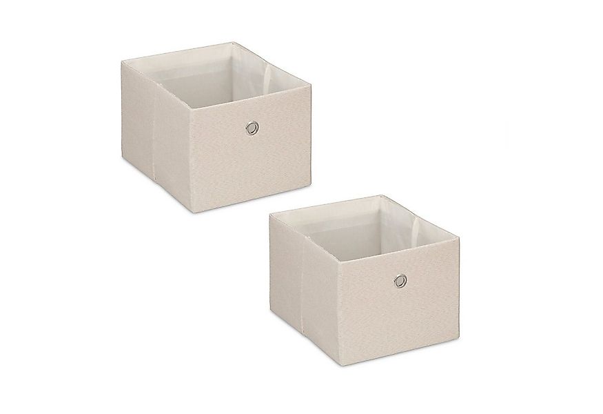 relaxdays Aufbewahrungsbox im 2er Set, Beige günstig online kaufen