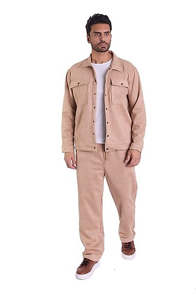Denim Distriqt Freizeitanzug Feiner 2 Teiler Velour Freizeitanzug Safran S günstig online kaufen