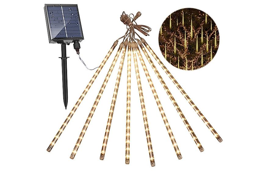 Rosnek LED-Lichterkette Meteorschauer Lichterkette Außen Solarbetrieben LED günstig online kaufen