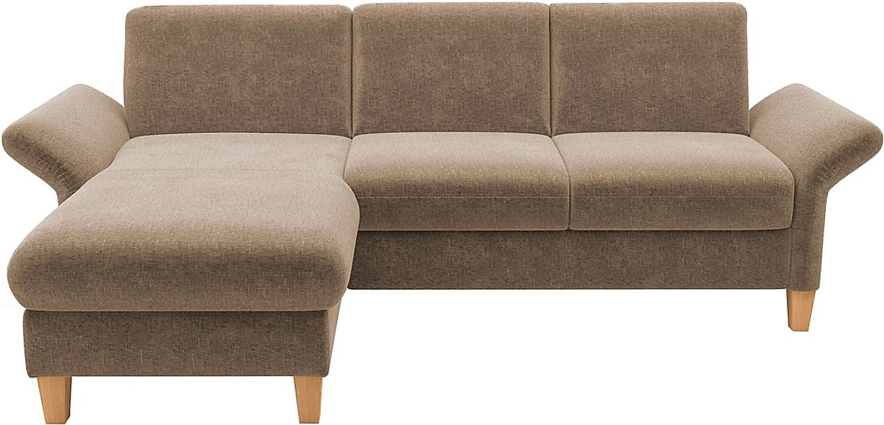 Home affaire Ecksofa »Rochelle, L-Form« wahlweise mit Armteilverstellung, B günstig online kaufen