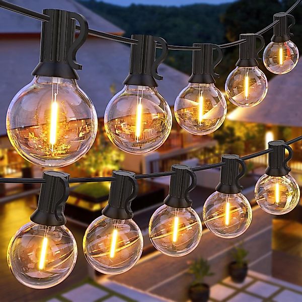LMaxhome LED-Lichterkette G40Glühbirnen Gartenleuchte Außen Biergartenkette günstig online kaufen