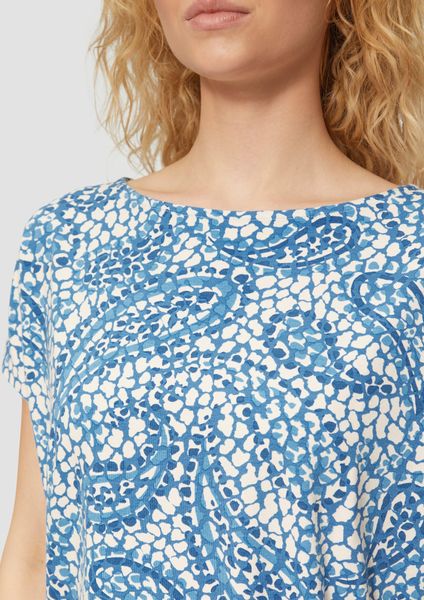 s.Oliver Kurzarmshirt T-Shirt T-Shirt aus Viskosemix günstig online kaufen