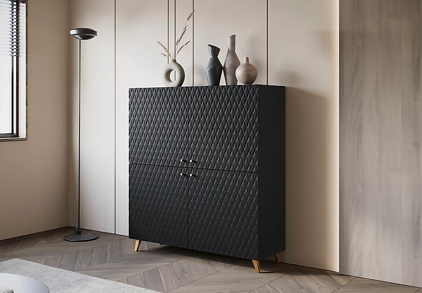 Home affaire Highboard "Phuket, Front MDF" 1 Stk. tlg. moderne Kommode mit günstig online kaufen