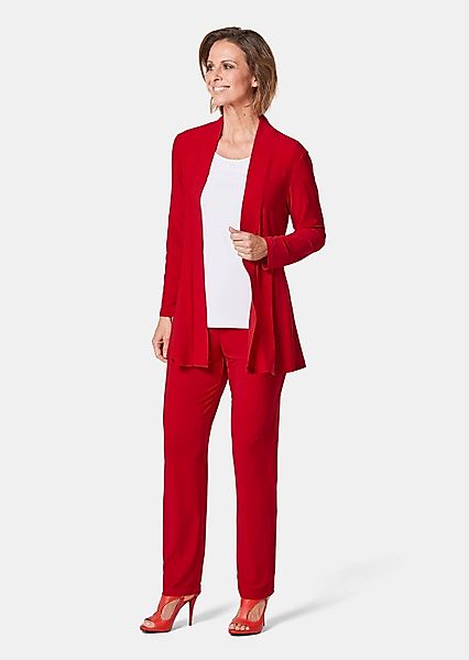 GOLDNER Shirtjacke Kurzgröße: Weich fallende Jersey-Longjacke günstig online kaufen