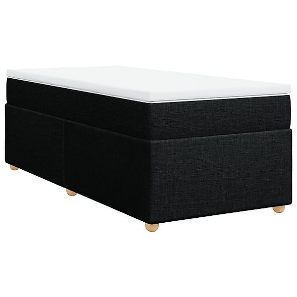 vidaXL Boxspringbett Boxspringbett mit Matratze Schwarz 90x200 cm Stoff Bet günstig online kaufen