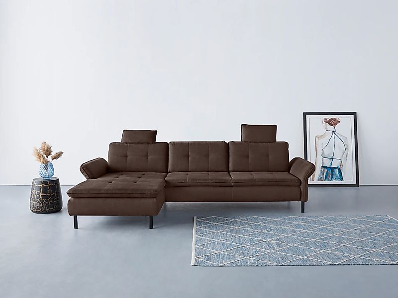 INOSIGN Ecksofa "Birkholm L-Form" Armlehnverstellung, auch in Easy Clean Be günstig online kaufen