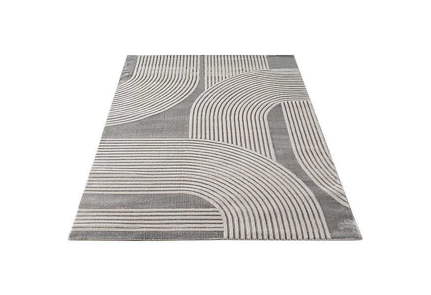 Carpetilla Designteppich Designer Teppich Carpetilla Scandi Design Grau-Gra günstig online kaufen
