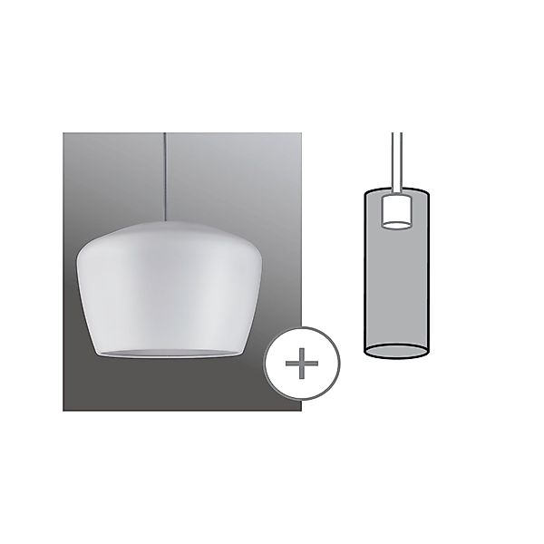 Paulmann "URail Schirm 2Easy Pom 350mm Weiß matt" günstig online kaufen