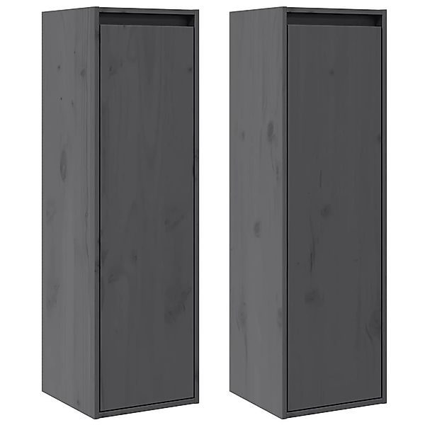 vidaXL Regal Wandschränke 2 Stk. Grau günstig online kaufen