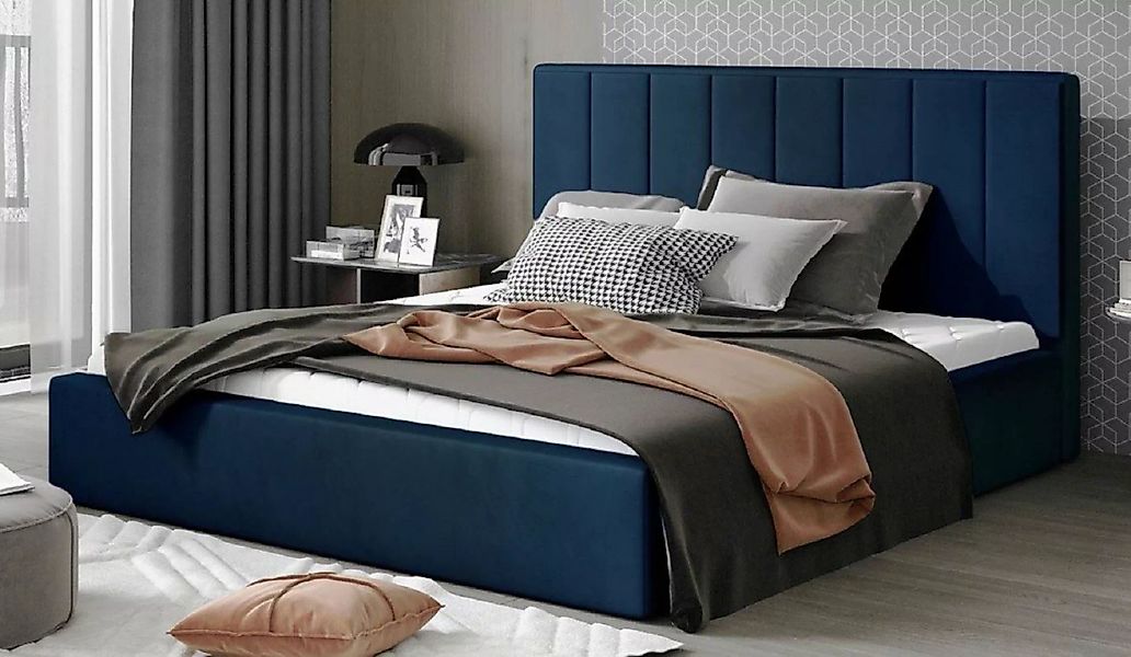 Casa Padrino Bett Casa Padrino Luxus Doppelbett mit Matratze Blau - Verschi günstig online kaufen